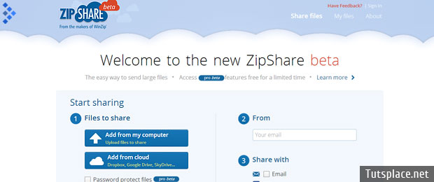 облачный файлообменный сервис ZipShare